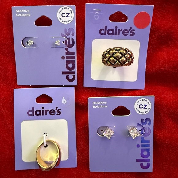 Claire's earring and rings set - Picture 2 of 3